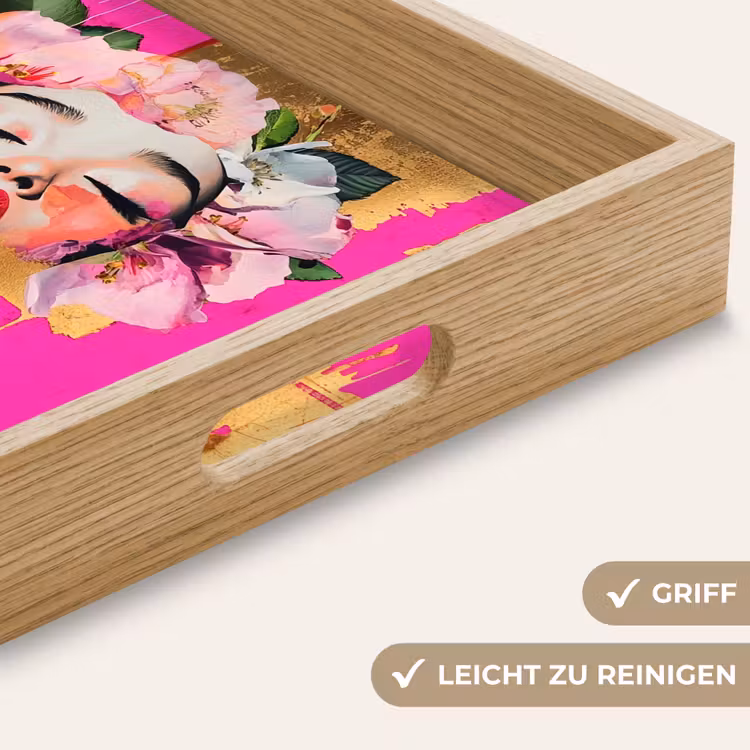 Tablett - Blumenkrone - Gold - Frau - Porträt — 8