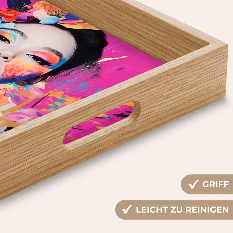 Tablett - Frau - Porträt - Abstrakt - Lila — 8