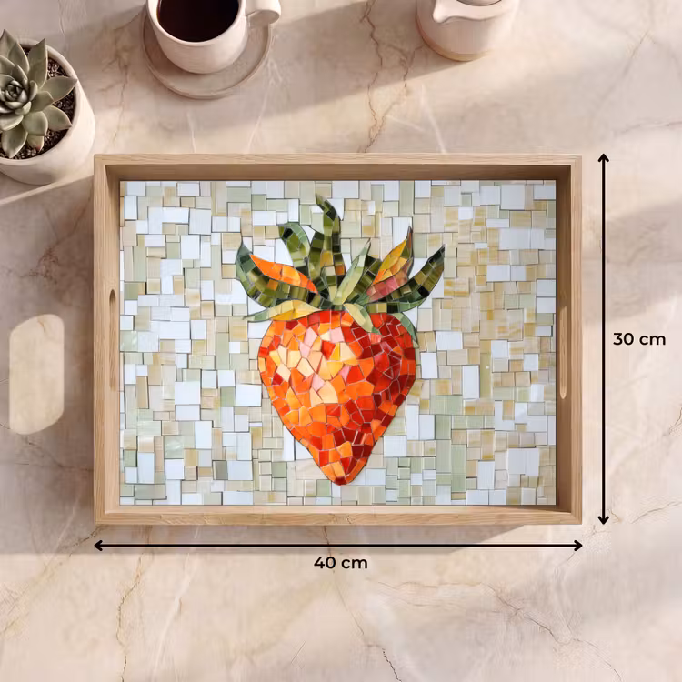 Tablett - Erdbeere - Rot - Mosaik - Obst — 7