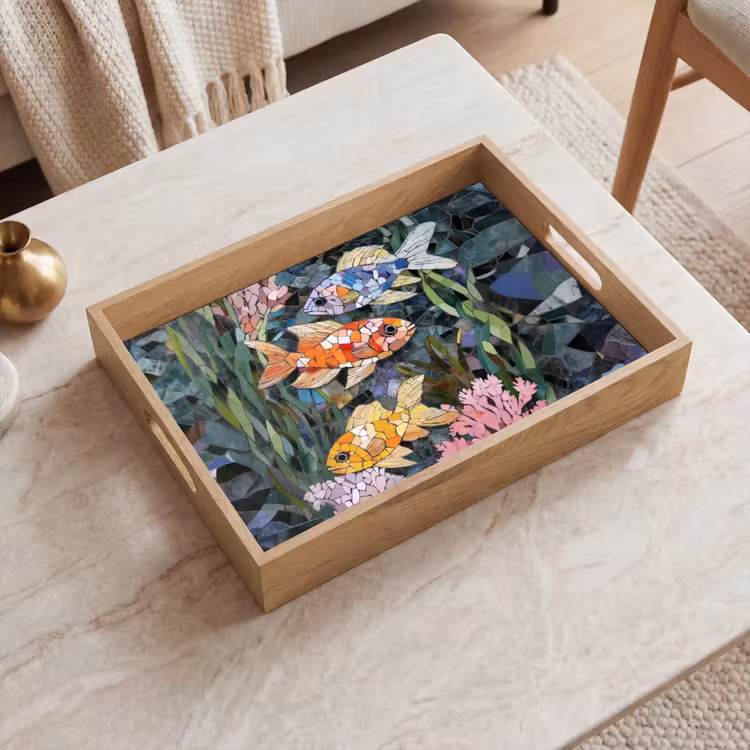 Tablett - Fisch - Koralle - Meer - Mosaik — 2