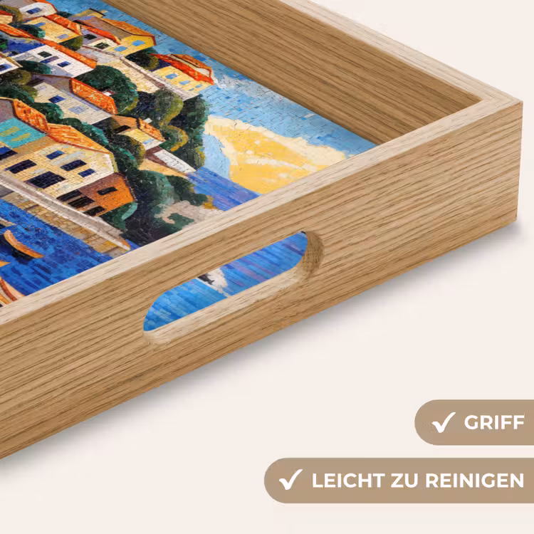 Tablett - Küstendorf - Ferienhäuser - Mosaik - Meer — 8