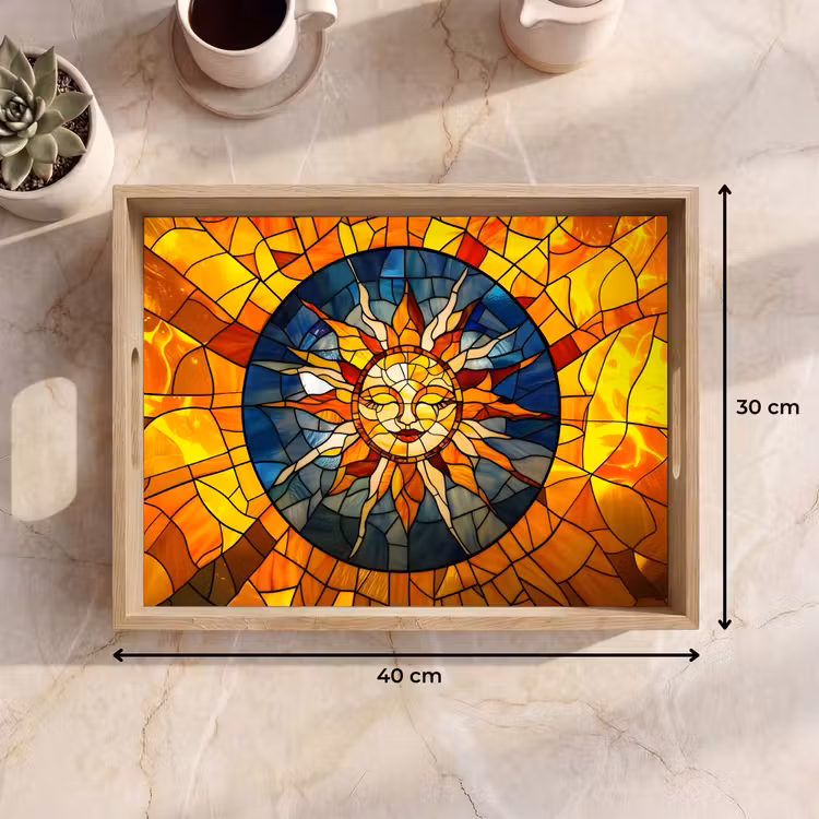 Tablett - Mosaik - Sonne - Gelb - Kreis — 7