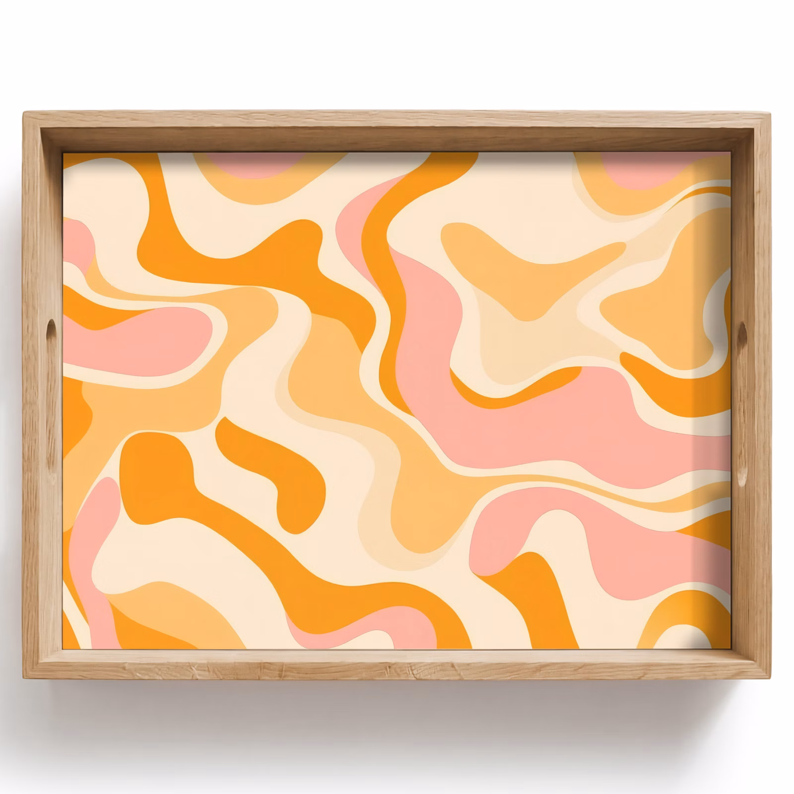 Tablett - Abstrakt - Gewellt - Orange — 1