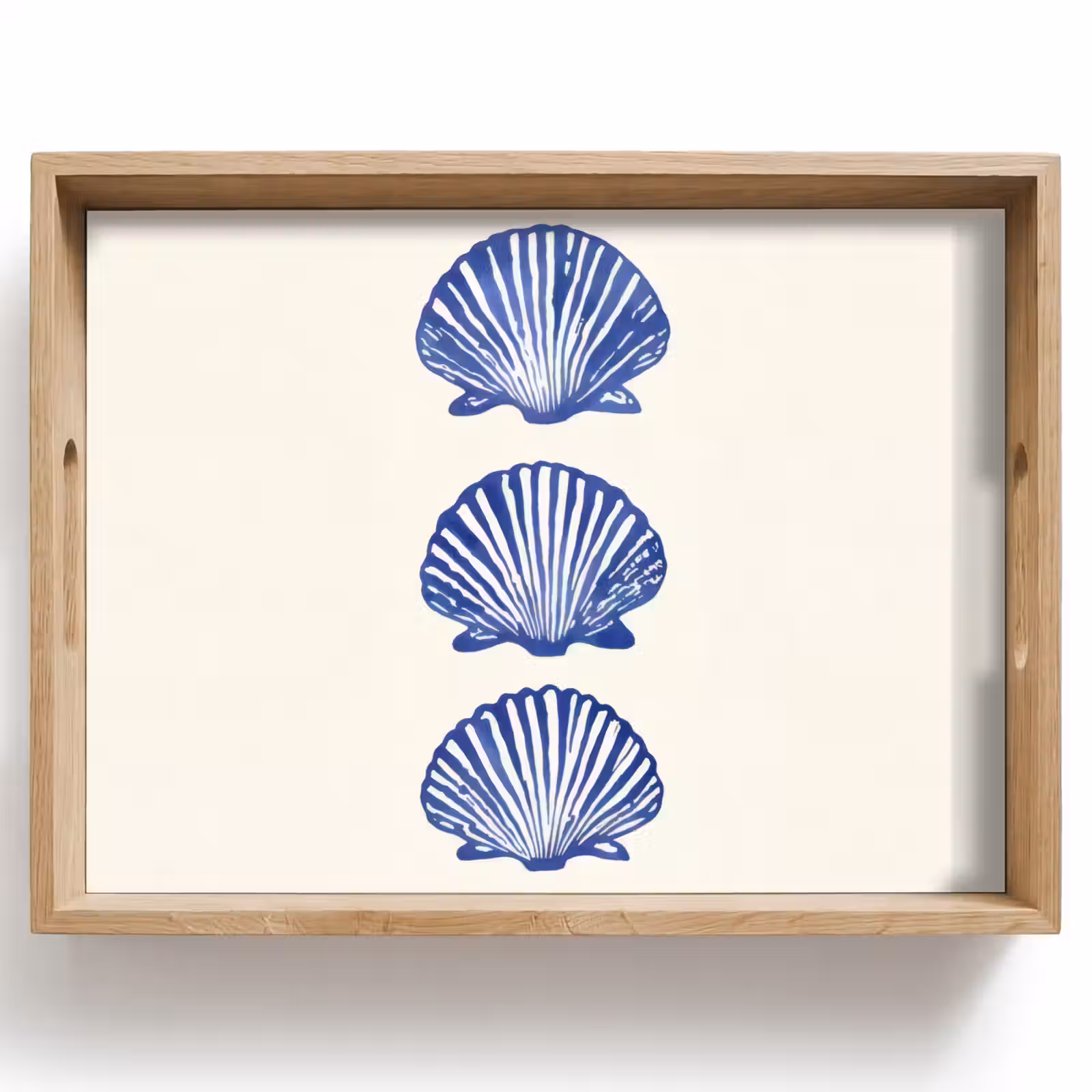 Tablett - Muscheln - Blau - Muster — 1