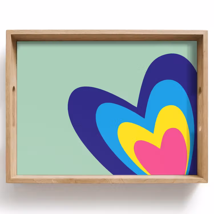 Tablett - Herzen - Bunt - Valentinstag — 1