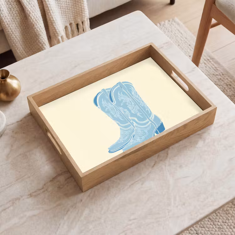 Tablett - Illustration - Cowboystiefel - Muster — 2