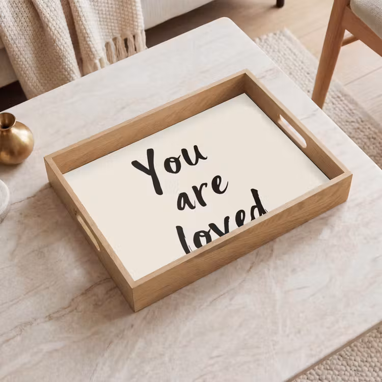 Tablett - Minimalistisch - Beige - Liebe — 2