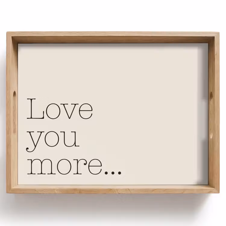 Tablett - Minimalistisch - Liebe - Beige — 1
