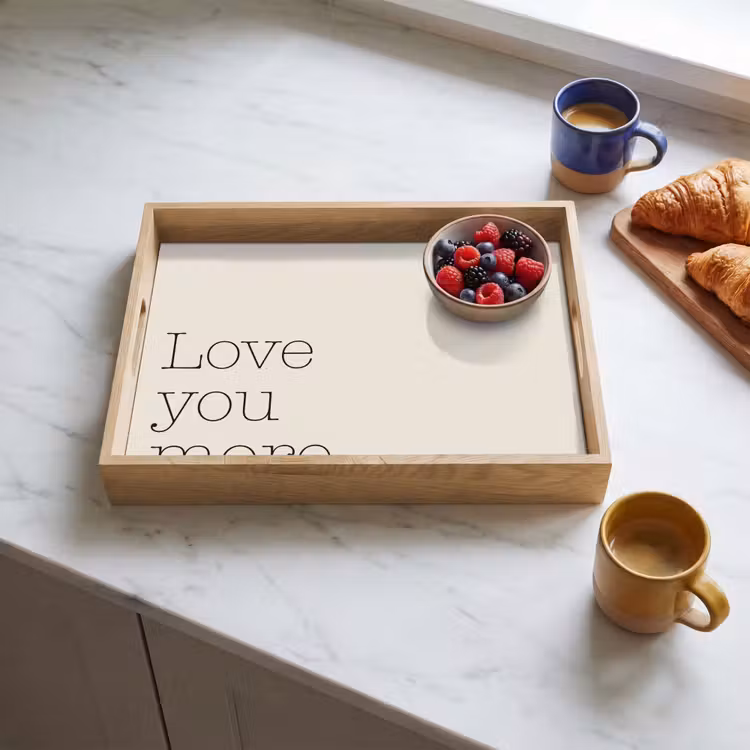 Tablett - Minimalistisch - Liebe - Beige — 3