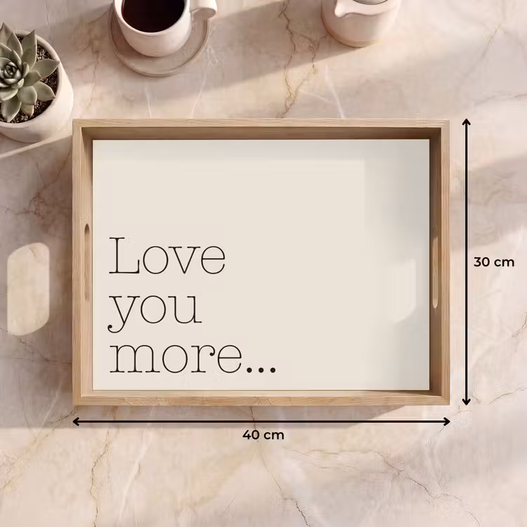Tablett - Minimalistisch - Liebe - Beige — 7