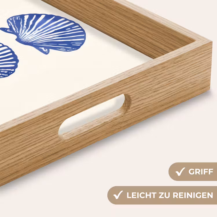 Tablett - Muscheln - Blau - Muster — 8