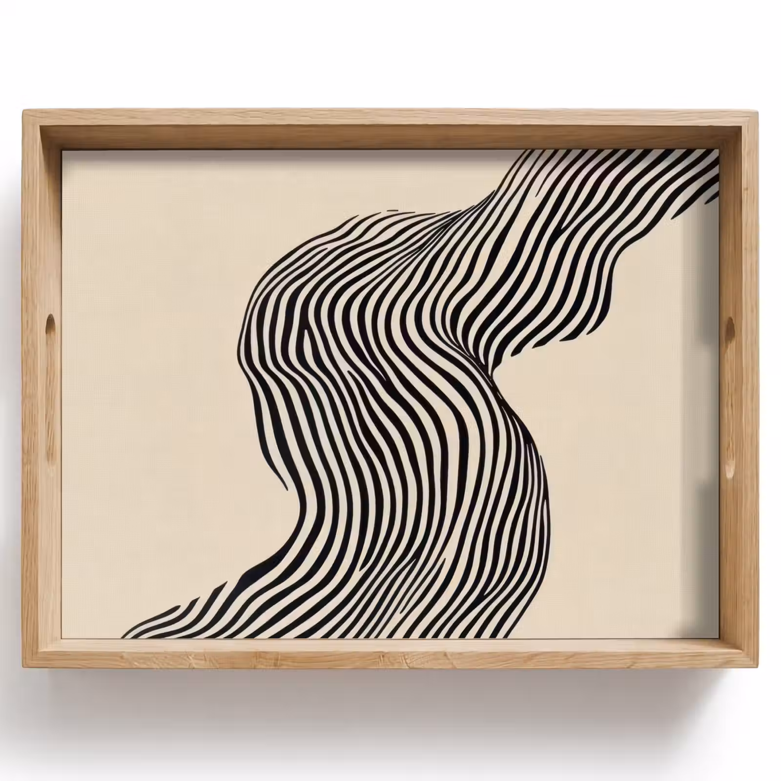 Tablett - Gewellt - Linien - Abstrakt - Silhouette — 1