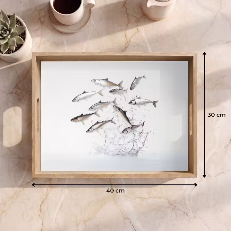Tablett - Fisch - Wasser - Weiß — 7