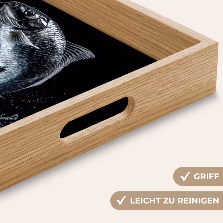 Tablett - Fische - Koi - Schwarz - Wasser — 8