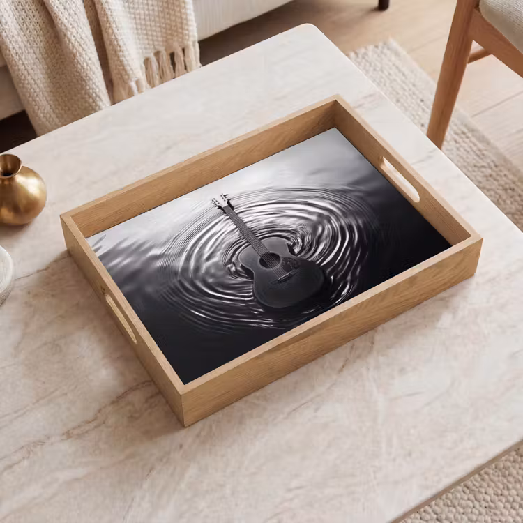 Tablett - Gitarre - Holz - Wasser — 2