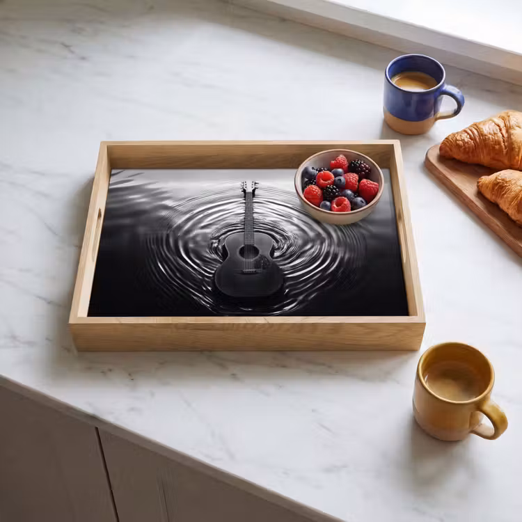 Tablett - Gitarre - Holz - Wasser — 3