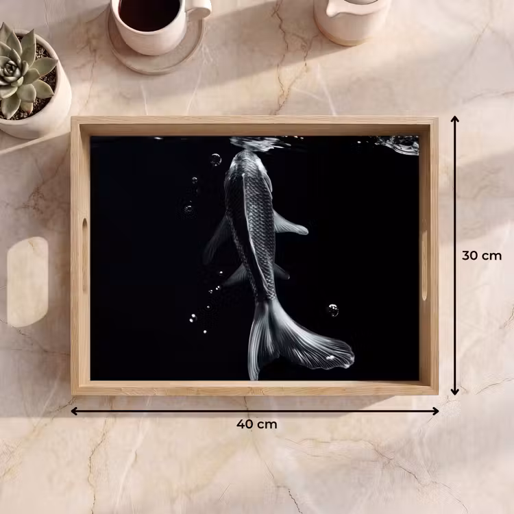 Tablett - Koi - Fisch - Wasser - Schwarz — 7