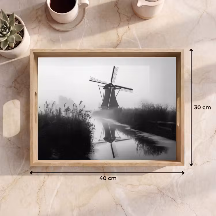 Tablett - Mühle - Spiegelung - Landschaft - Wasser — 7