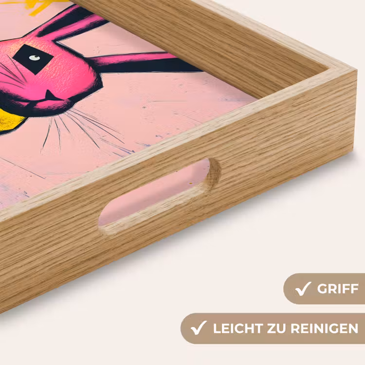 Tablett - Abstrakt - Kaninchen - Halstuch - Gelb — 8