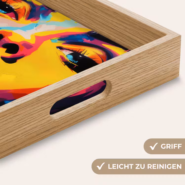 Tablett - Frau - Gesicht - Bunt — 8