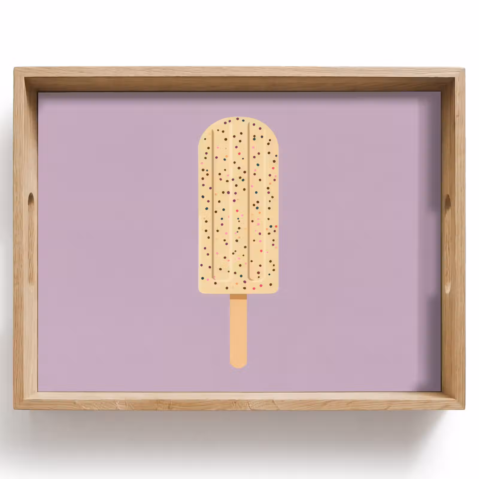 Tablett - Beige - Eiscreme - Sprenkeln — 1