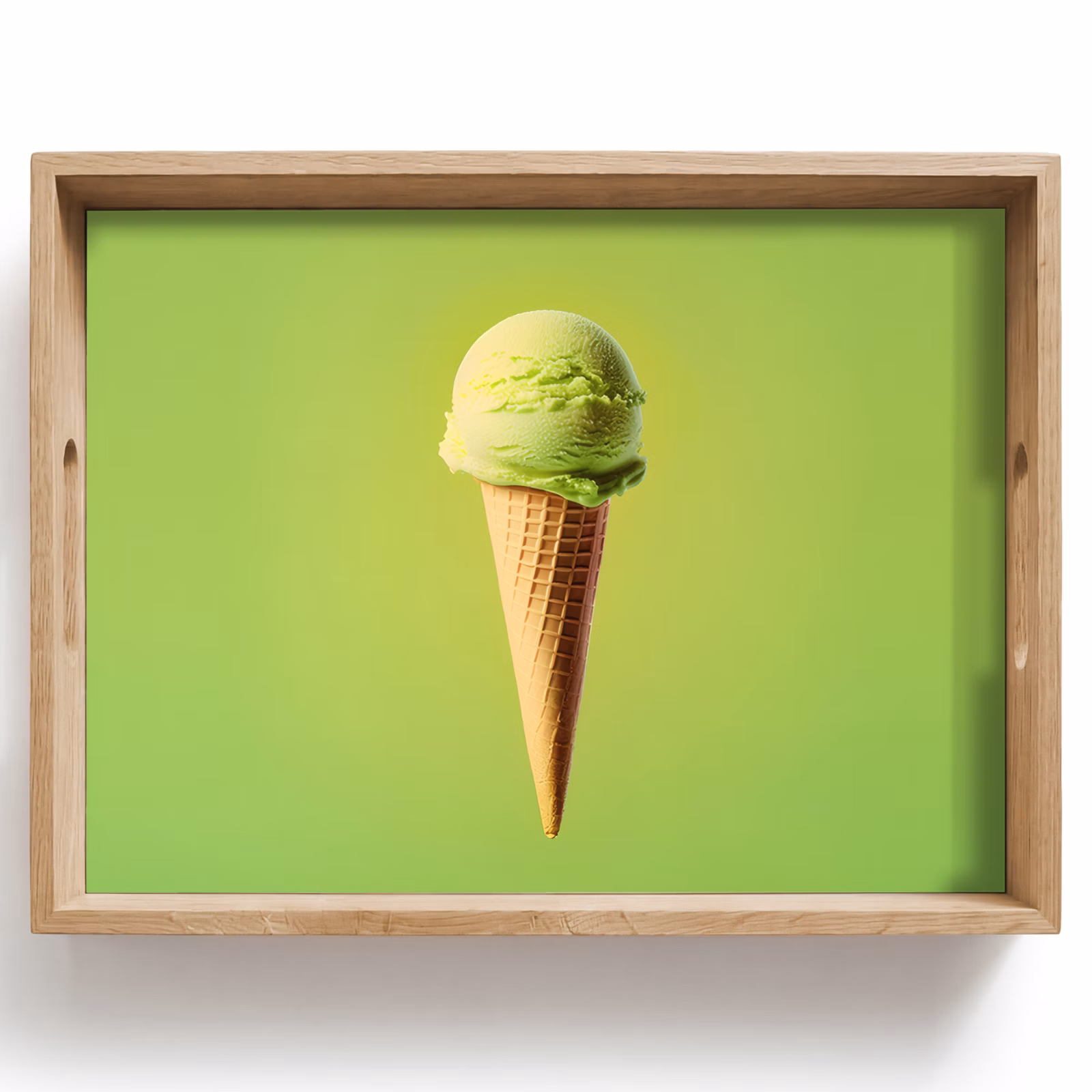 Tablett - Horn - Schaufel Eiscreme - Grün — 1