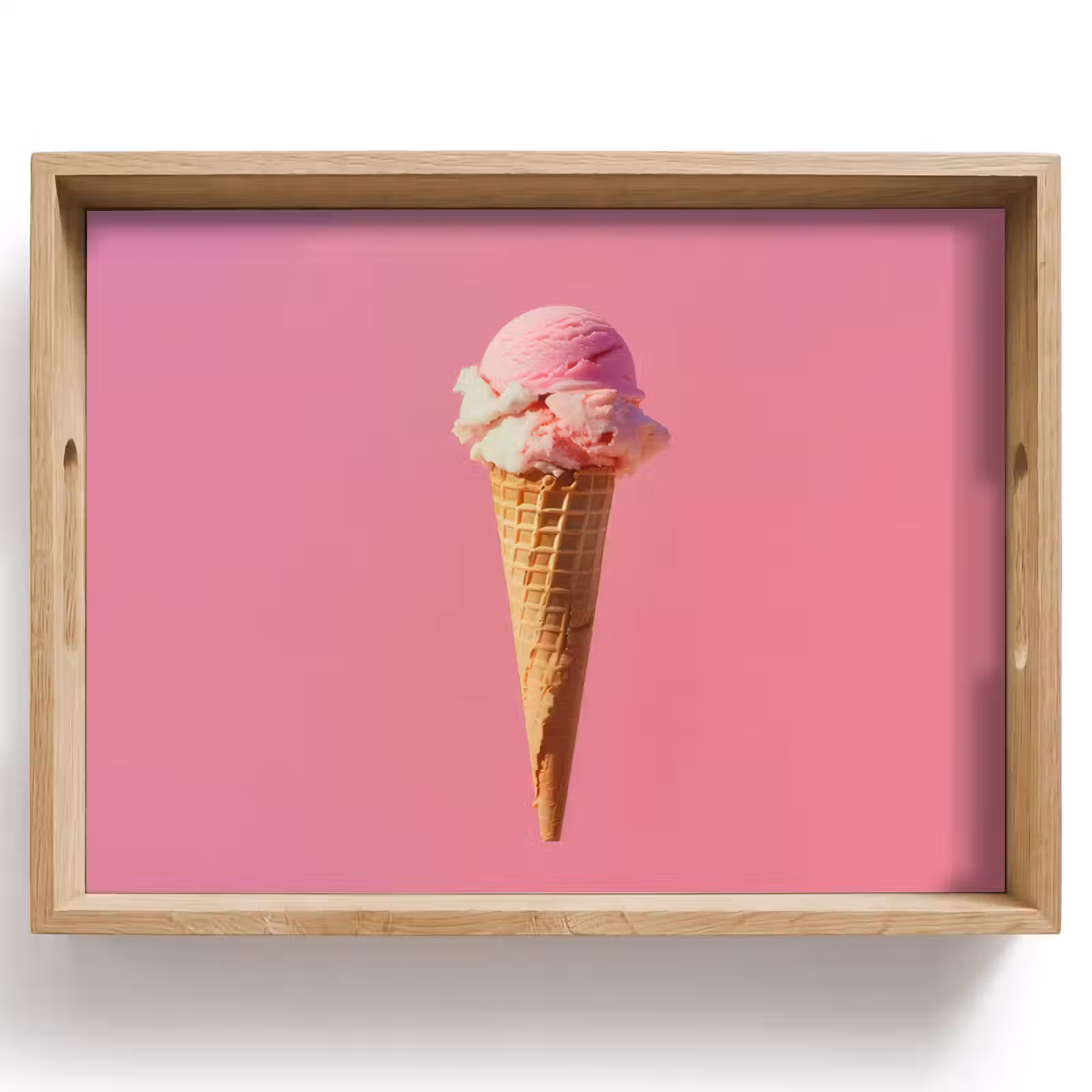 Tablett - Horn - Schaufel Eiscreme - Rosa — 1