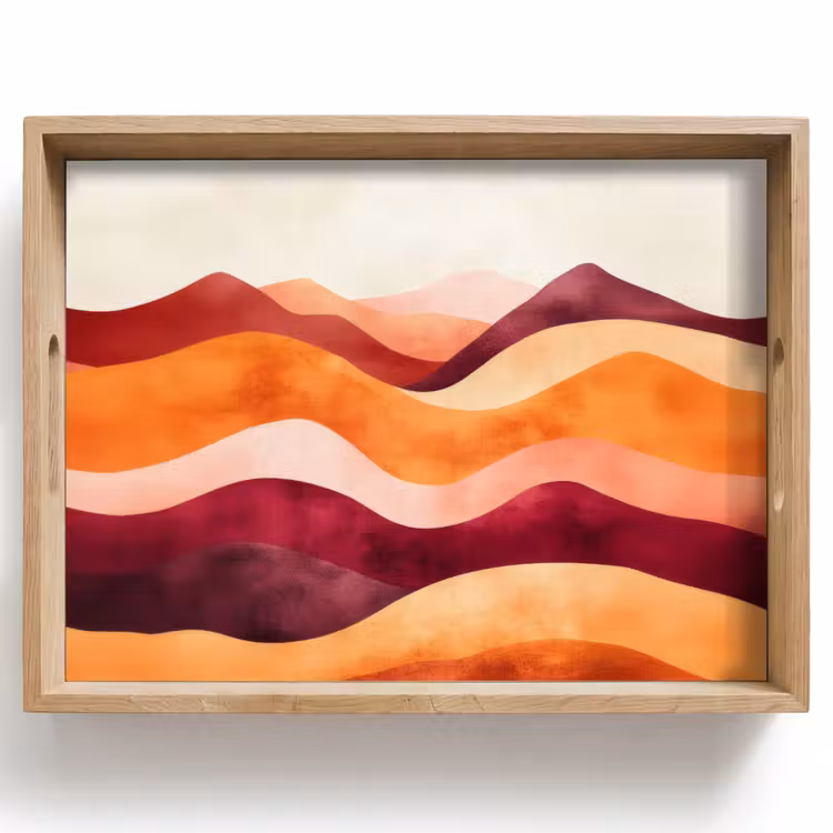Tablett - Abstrakt - Landschaft - Wellen — 1