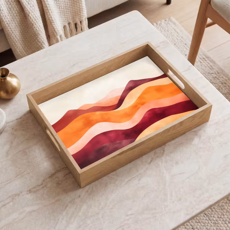Tablett - Abstrakt - Landschaft - Wellen — 2