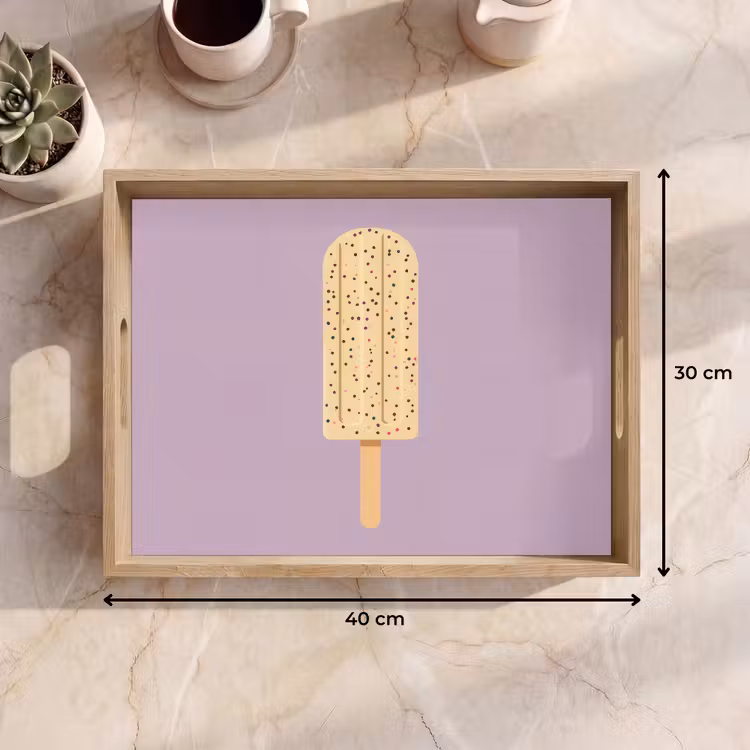 Tablett - Beige - Eiscreme - Sprenkeln — 7