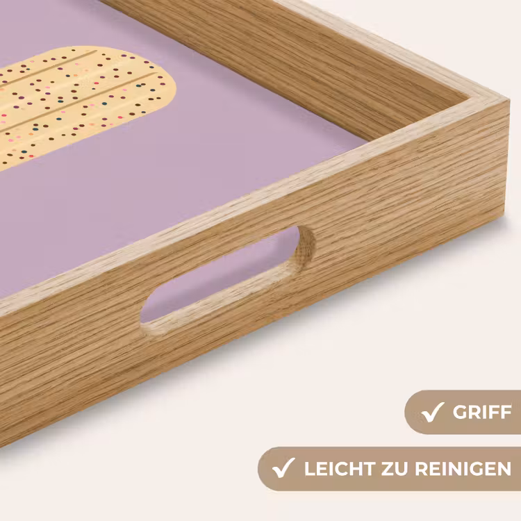 Tablett - Beige - Eiscreme - Sprenkeln — 8
