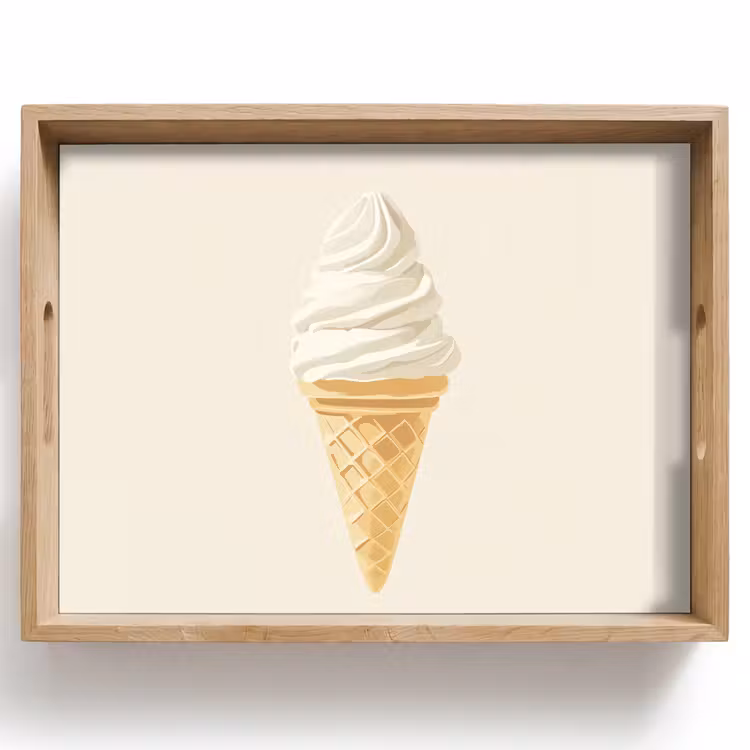 Tablett - Eiswaffel - Weiß — 1
