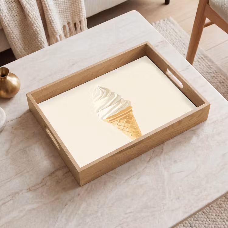 Tablett - Eiswaffel - Weiß — 2