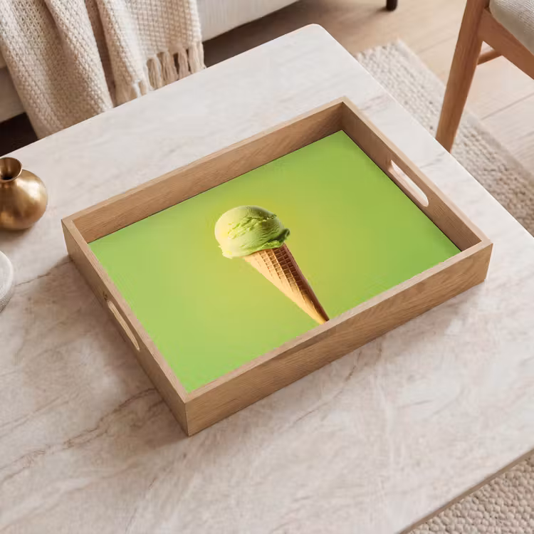 Tablett - Horn - Schaufel Eiscreme - Grün — 2