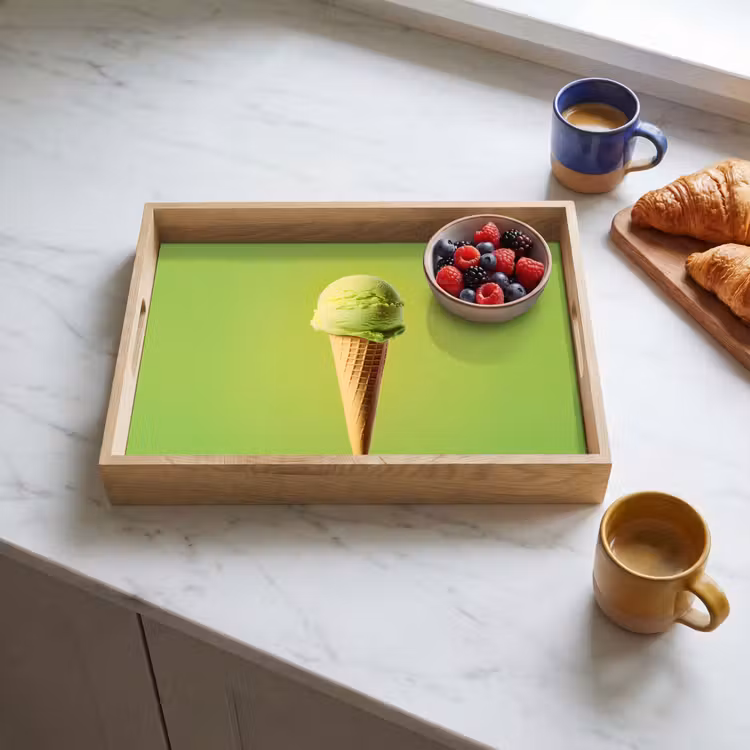 Tablett - Horn - Schaufel Eiscreme - Grün — 3