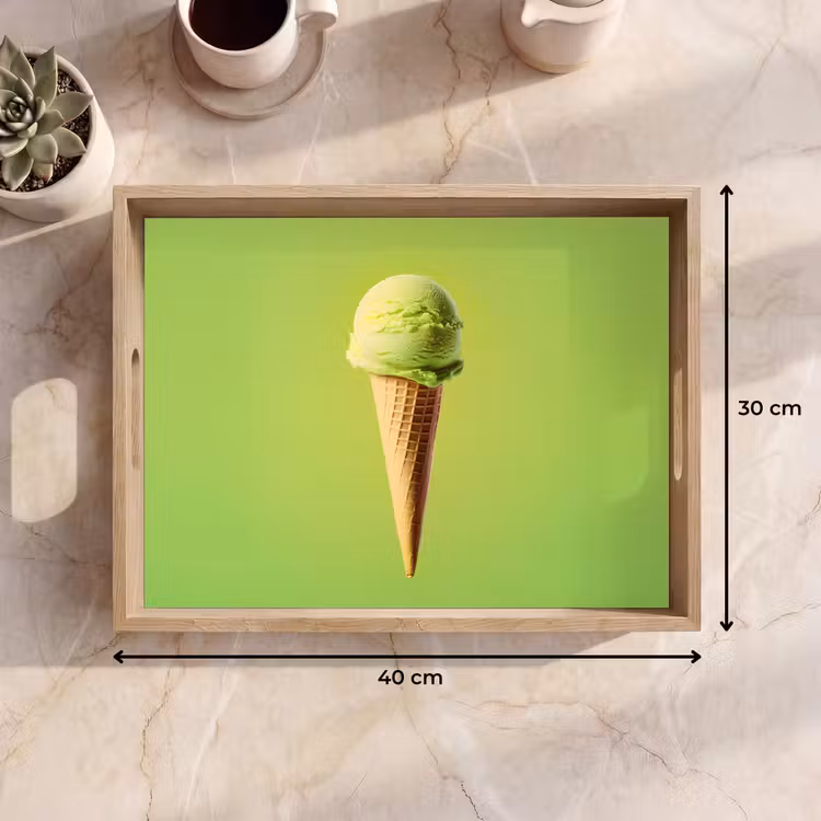 Tablett - Horn - Schaufel Eiscreme - Grün — 7
