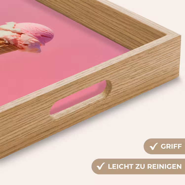 Tablett - Horn - Schaufel Eiscreme - Rosa — 8