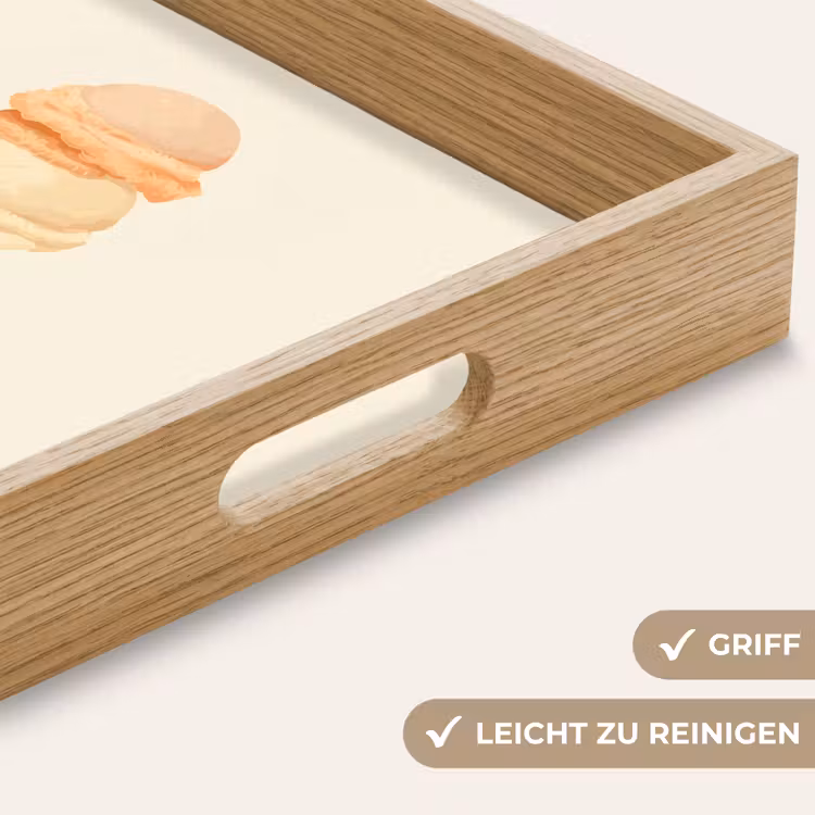 Tablett - Minimalist - Schaufel Eiscreme - Horn - Beige — 8