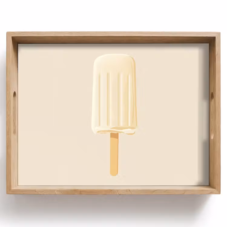 Tablett - Minimalistisch - Wassereis - Stick - Beige — 1