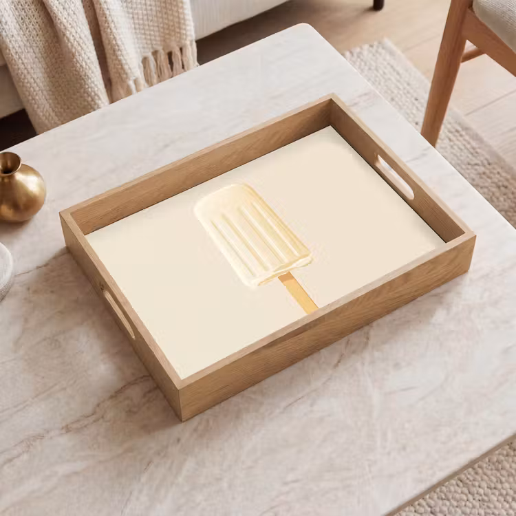Tablett - Minimalistisch - Wassereis - Stick - Beige — 2