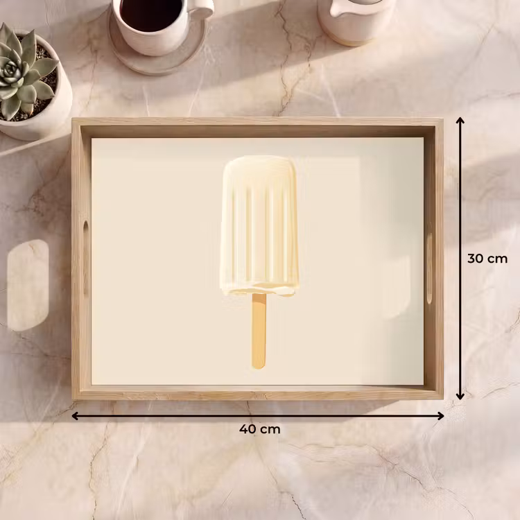 Tablett - Minimalistisch - Wassereis - Stick - Beige — 7