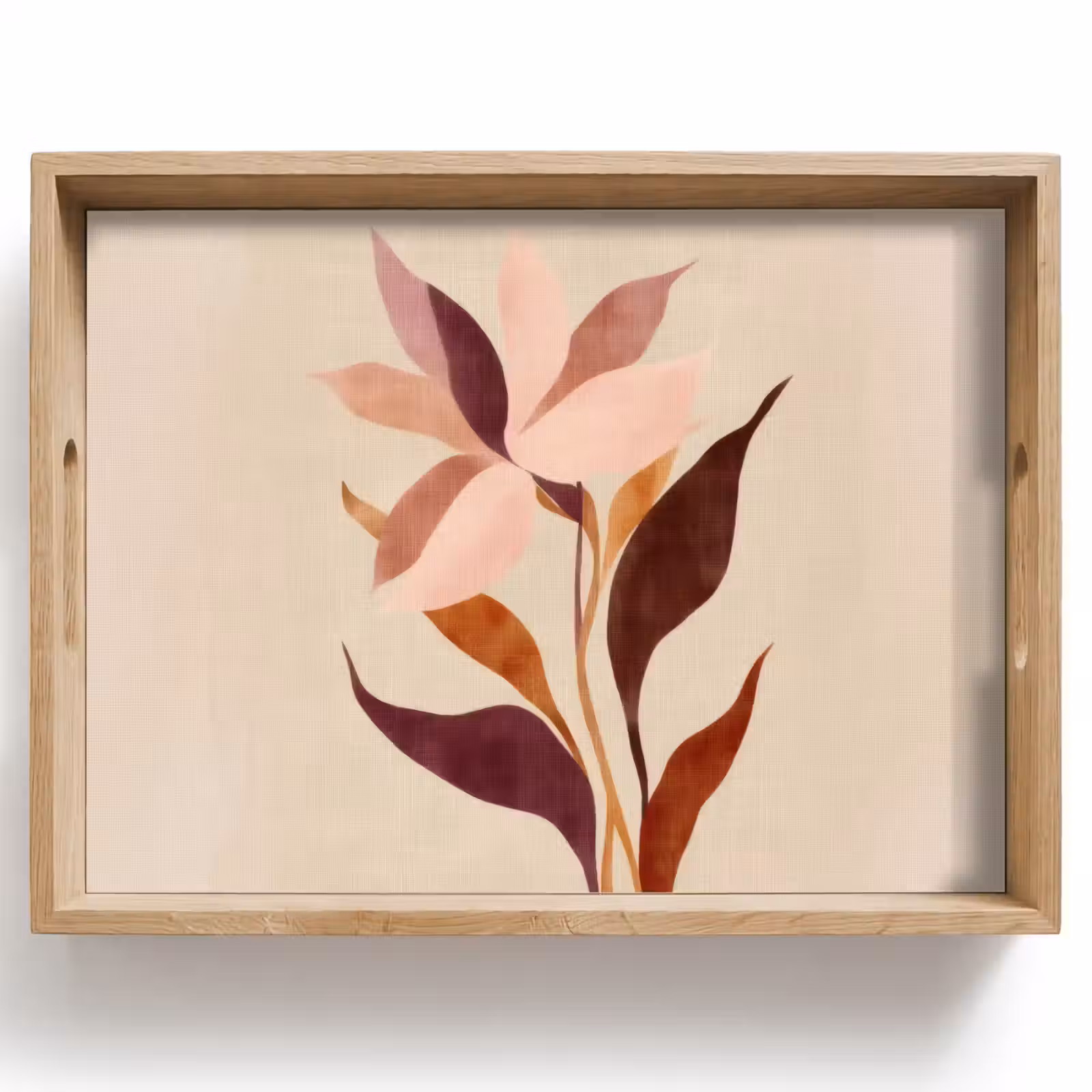 Tablett - Blumen - Blütenblätter - Minimalistisch - Rosa — 1