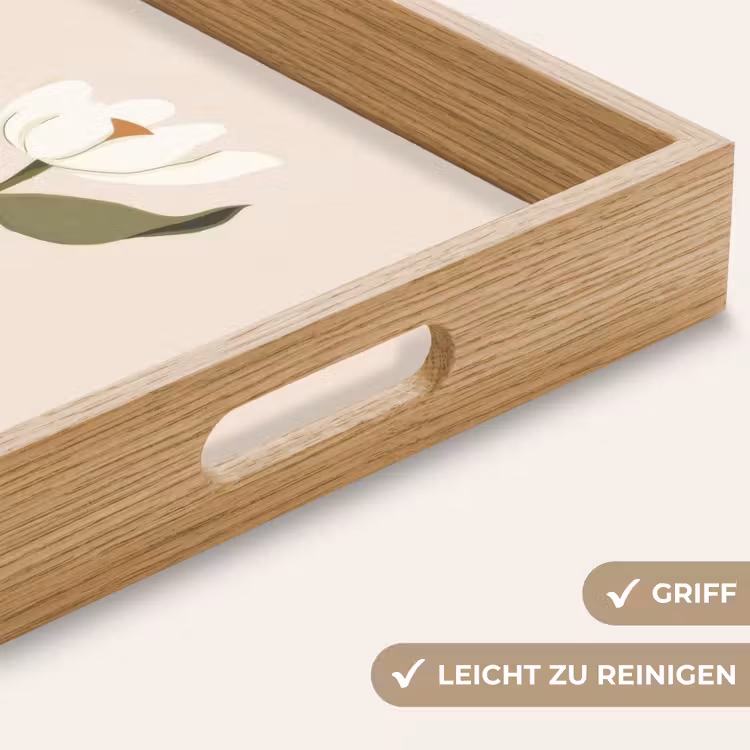 Tablett - Blume - Weiß - Vase - Zitat — 8