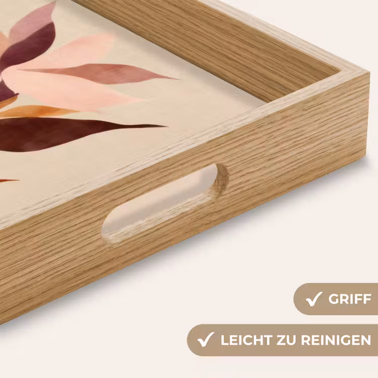 Tablett - Blumen - Blütenblätter - Minimalistisch - Rosa — 8
