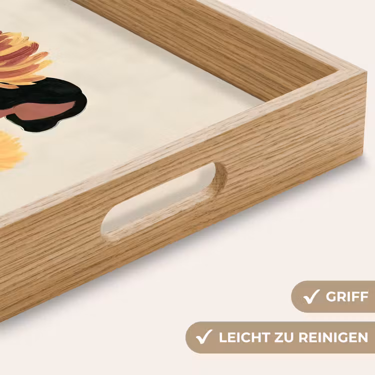 Tablett - Frau - Minimalistisch - Blume — 8