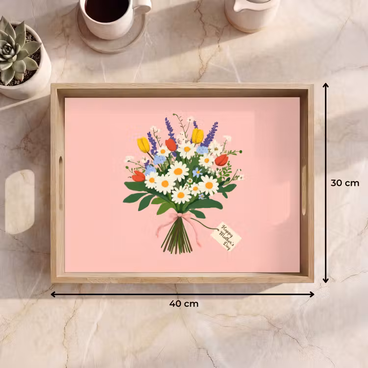 Tablett - Blumen - Farbband - Karte — 7