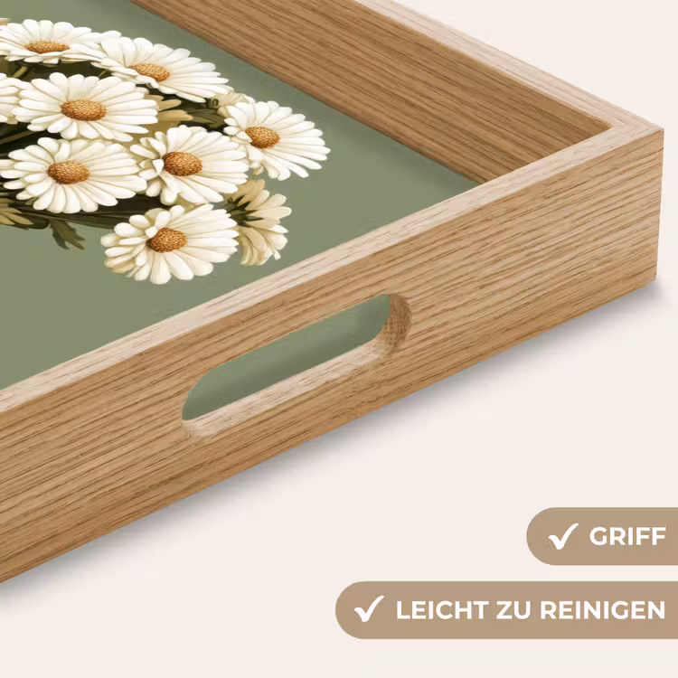 Tablett - Farbband - Blumenstrauß - Grün - Zitat — 8