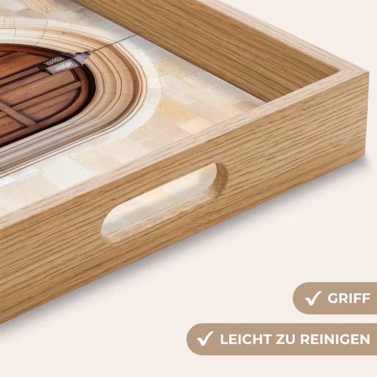 Tablett - Holz - Tür - Laterne — 8