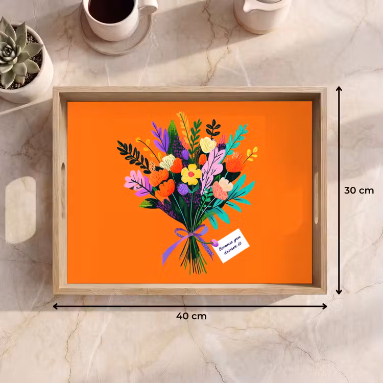 Tablett - Karte - Blumenstrauß - Blumen — 7