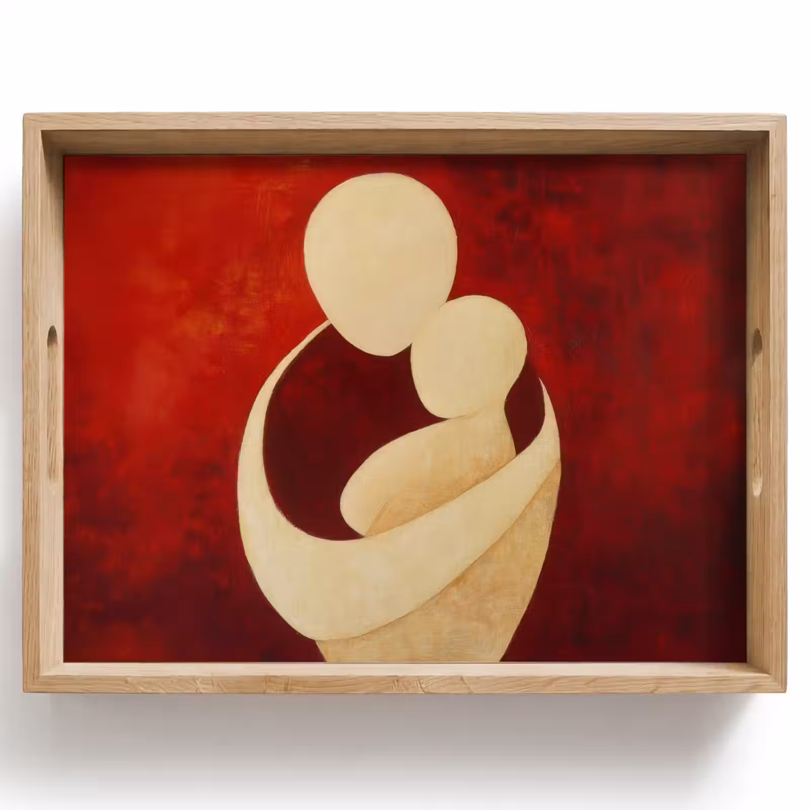 Tablett - Abstrakt - Mutter - Kind - Rot — 1